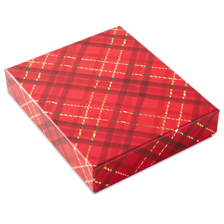 Red Plaid Holiday Gift Card Holder Box