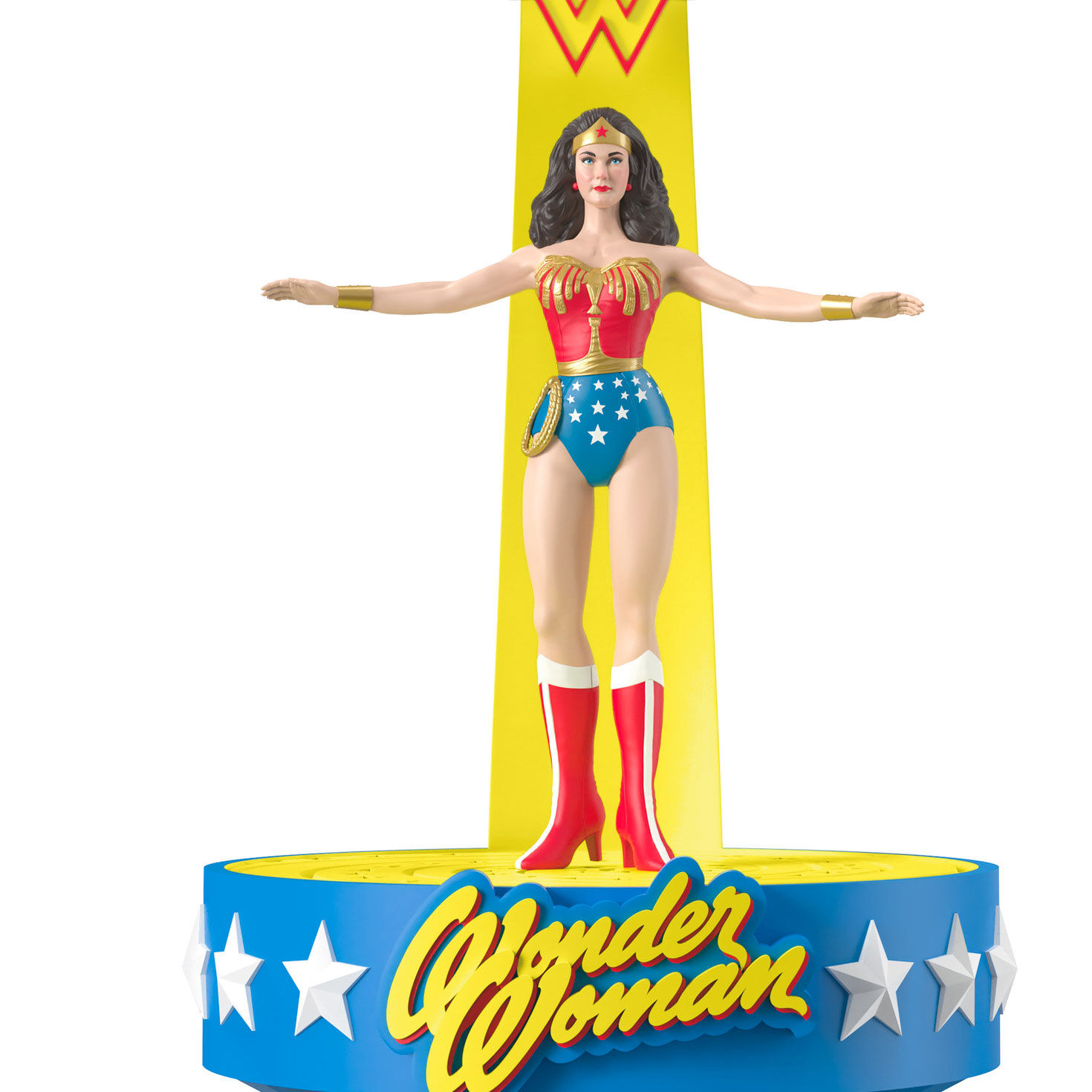 Wonder Woman on Platform Keepsake Ornament closeup view image number 5