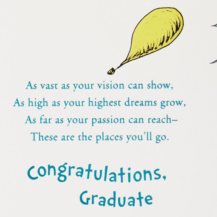 Dr. Seuss Oh the Places You'll Go! Today Is the Day Graduation Card Dr. Seuss Oh the Places You'll Go! Today Is the Day Graduation Card