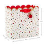 Christmas Confetti Medium Square Gift Bag measurement image number 3