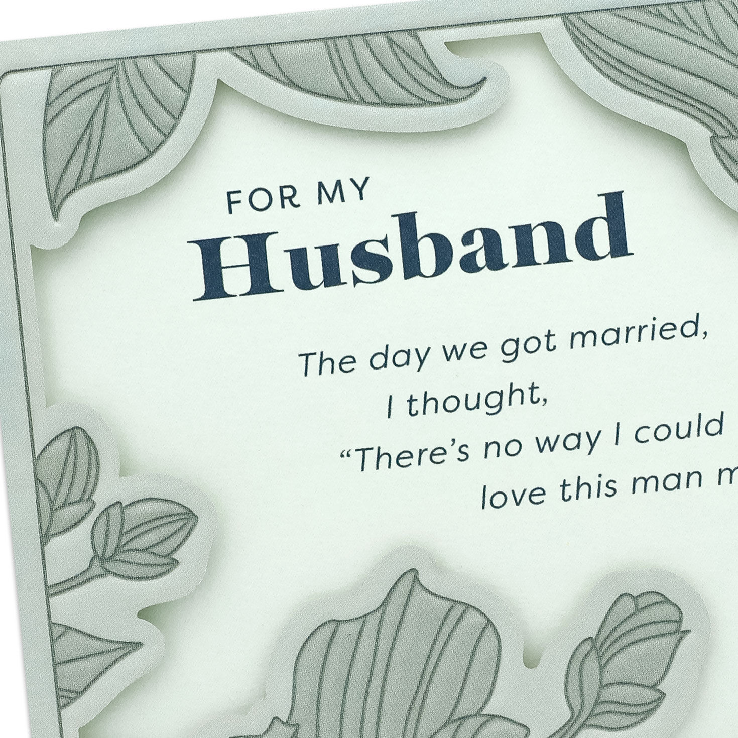 Green Leaves Anniversary Card for Husband Card Front Detail image number 5