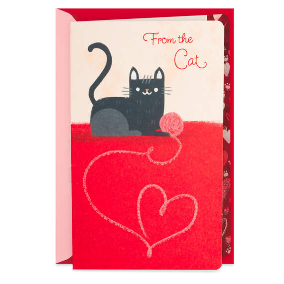 Pawsitively Purrfect Valentine's Day Card From the Cat, , large image number 1