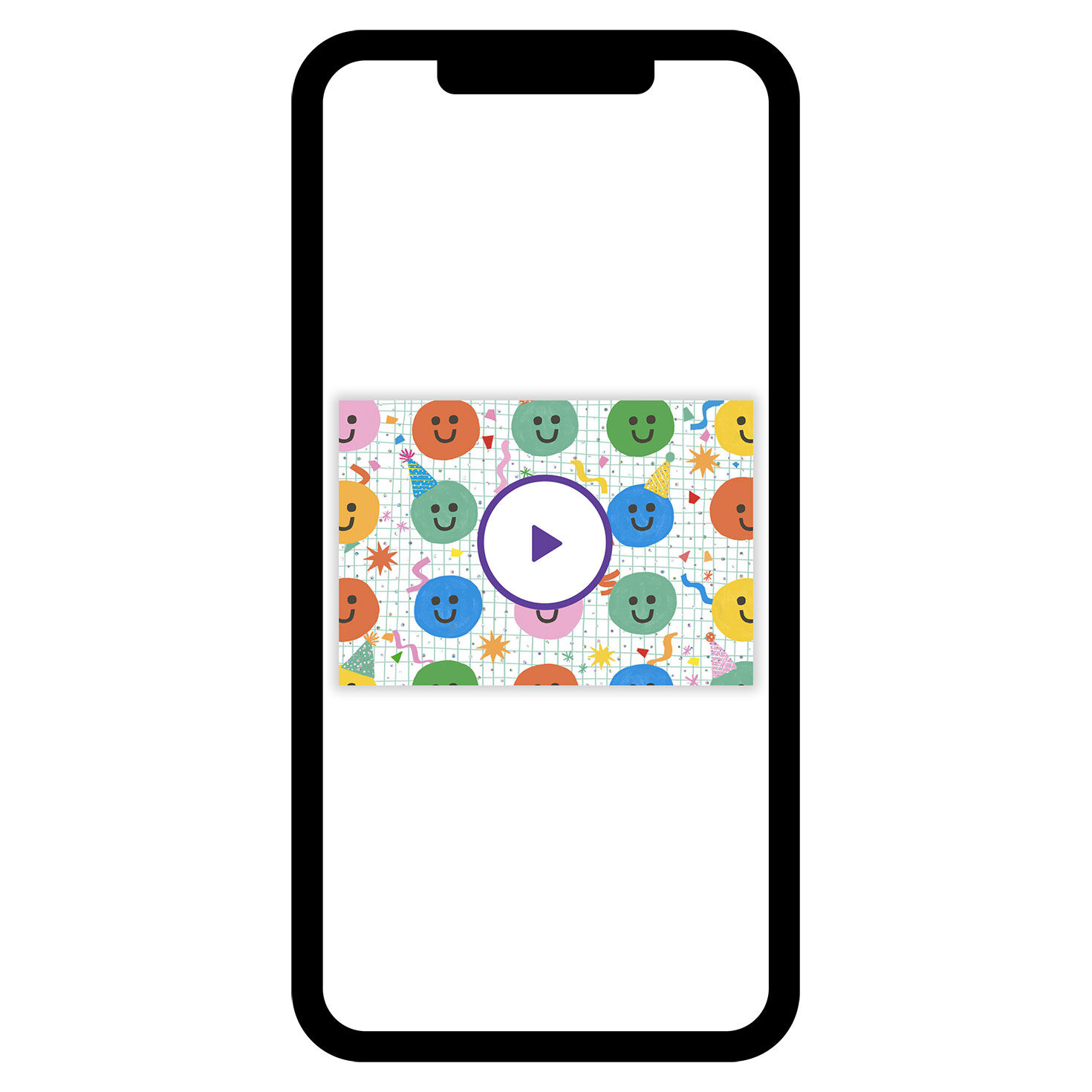 Colorful Smiley Faces Birthday eCard