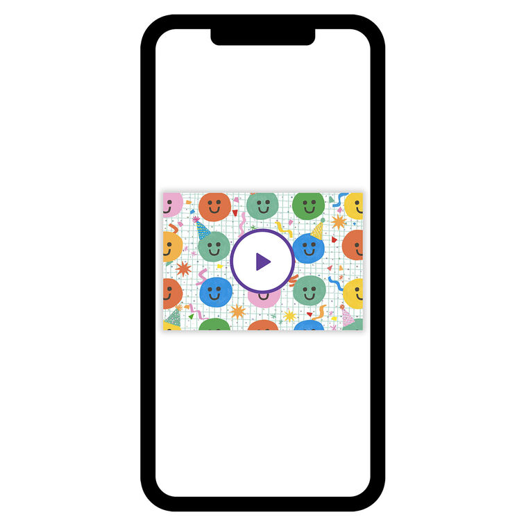 Colorful Smiley Faces Birthday eCard