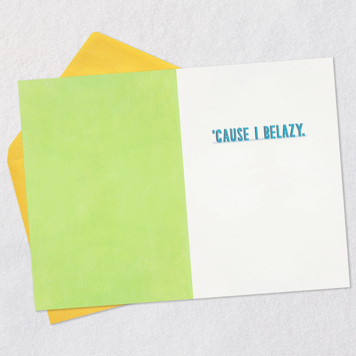 Funny Recliner Chair Striped Belated Birthday Card Open card with envelope image number 3
