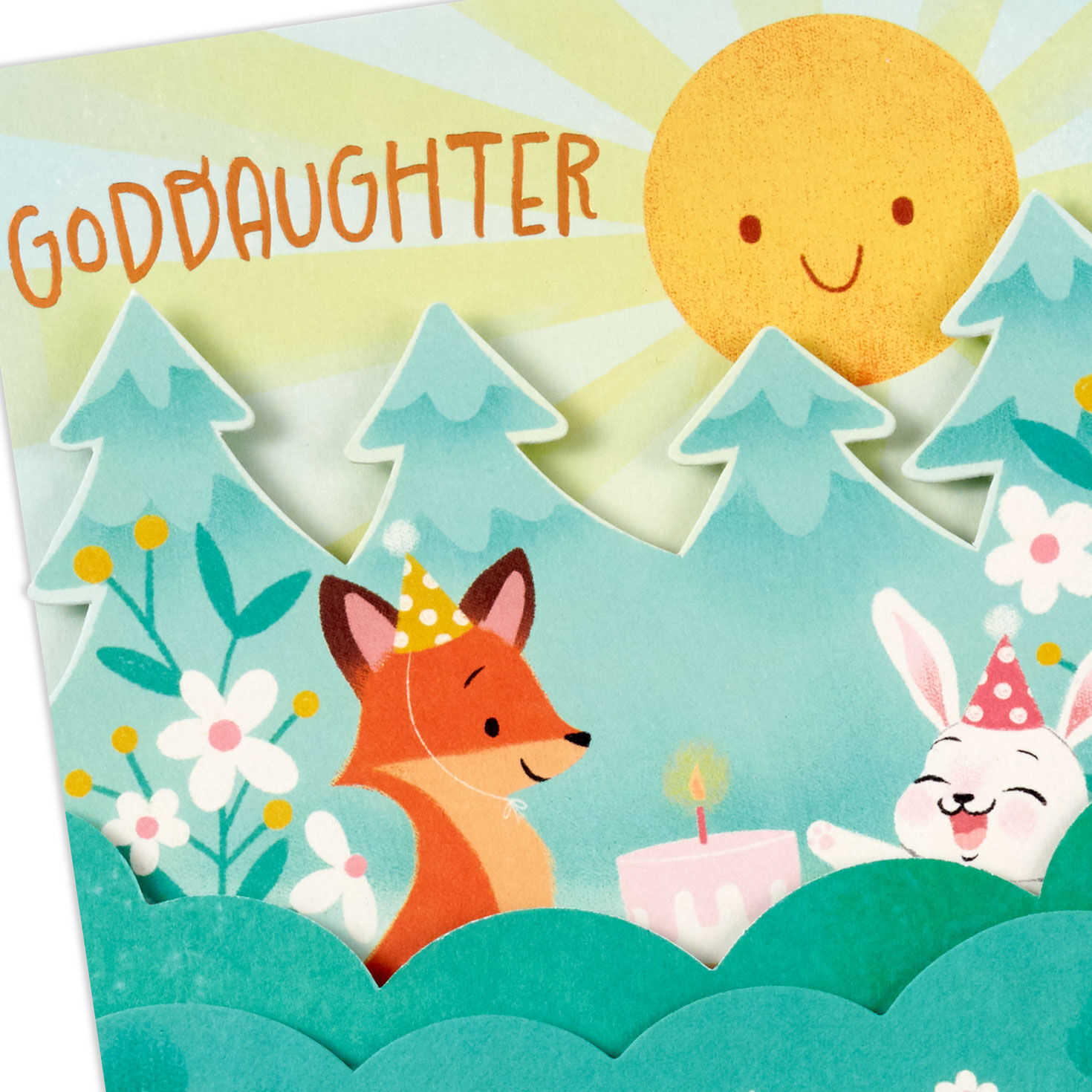 Forest Animals Goddaughter Birthday Card Card Front Detail image number 5