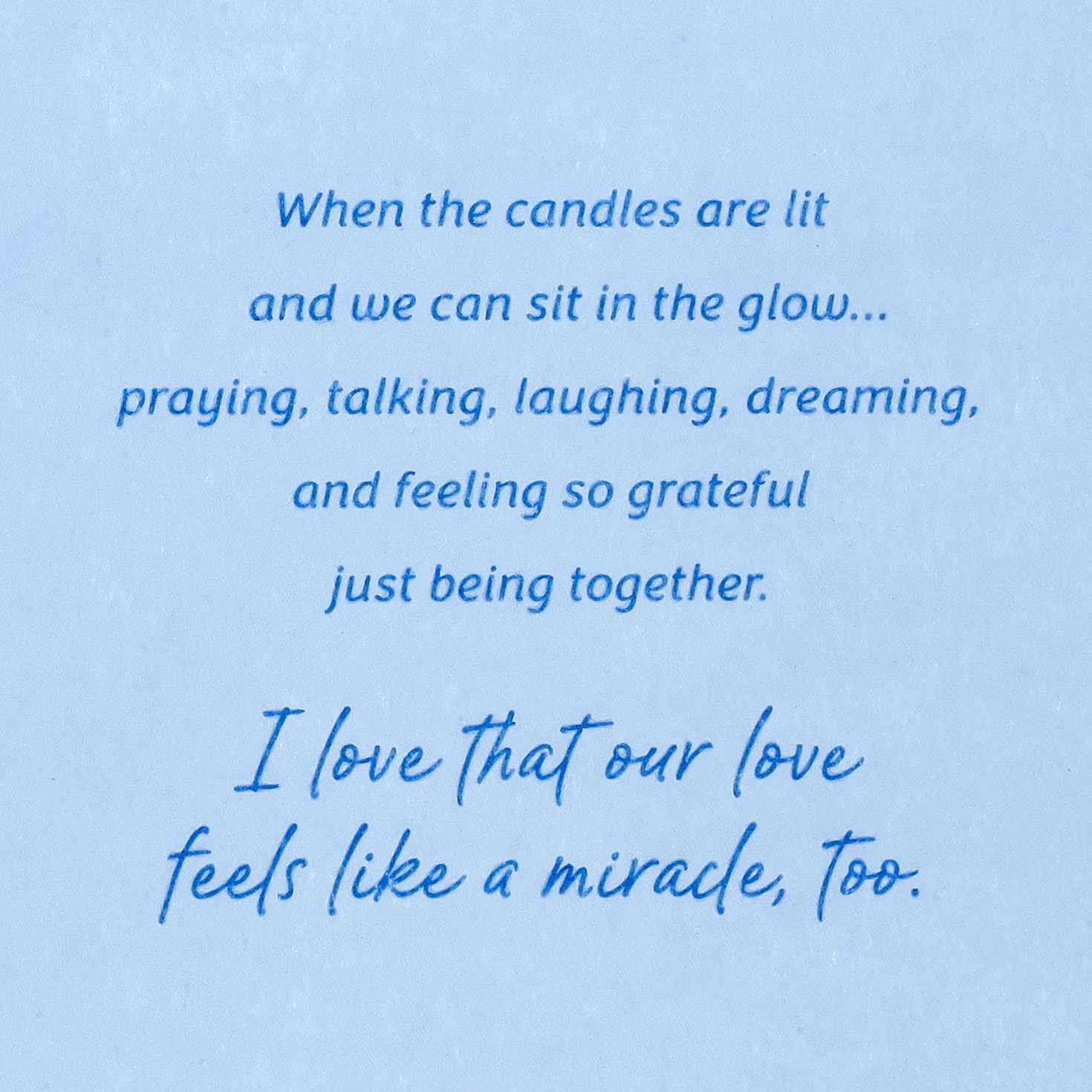 Blue Menorah and Doves Hanukkah Card sentiment image number 2