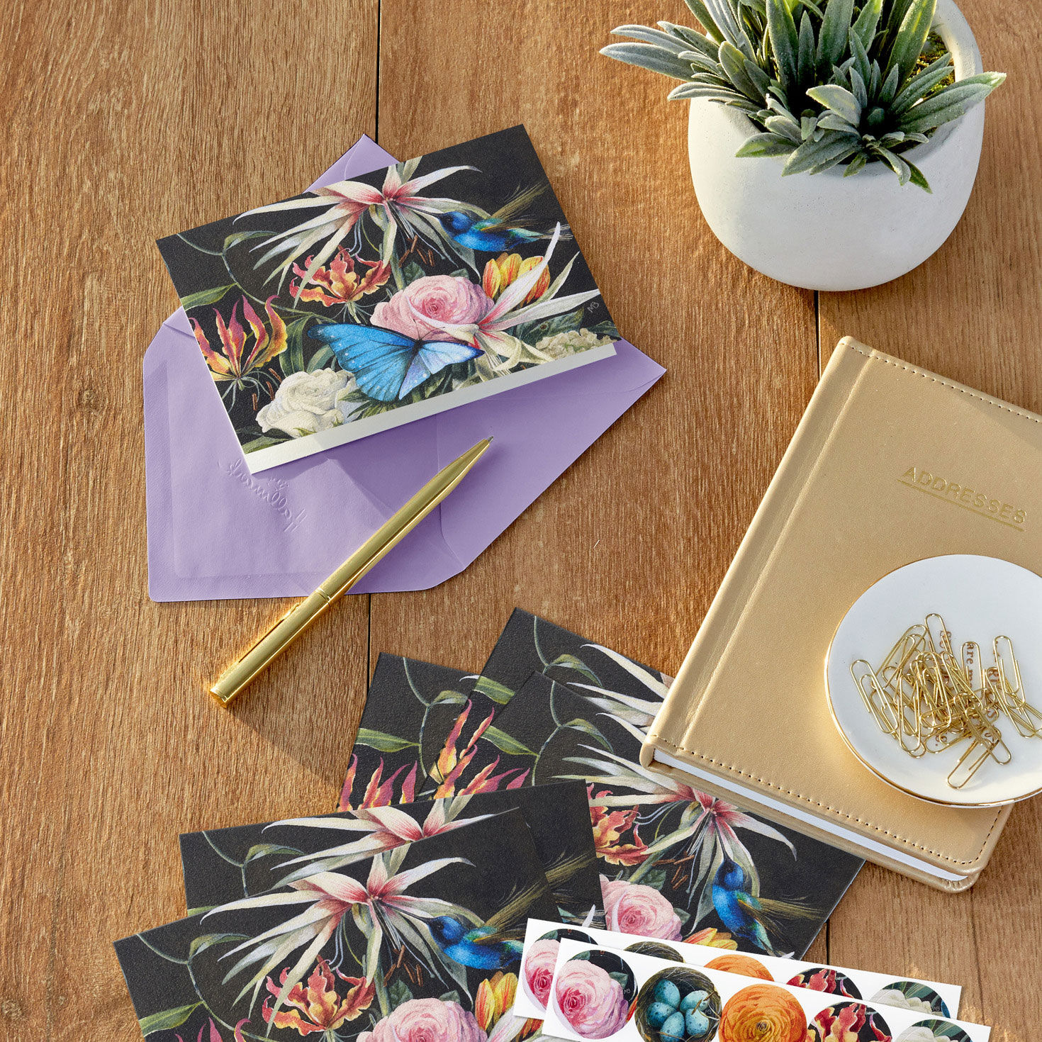 Floral Still Life Marjolein Bastin Blank Note Cards in use image number 6