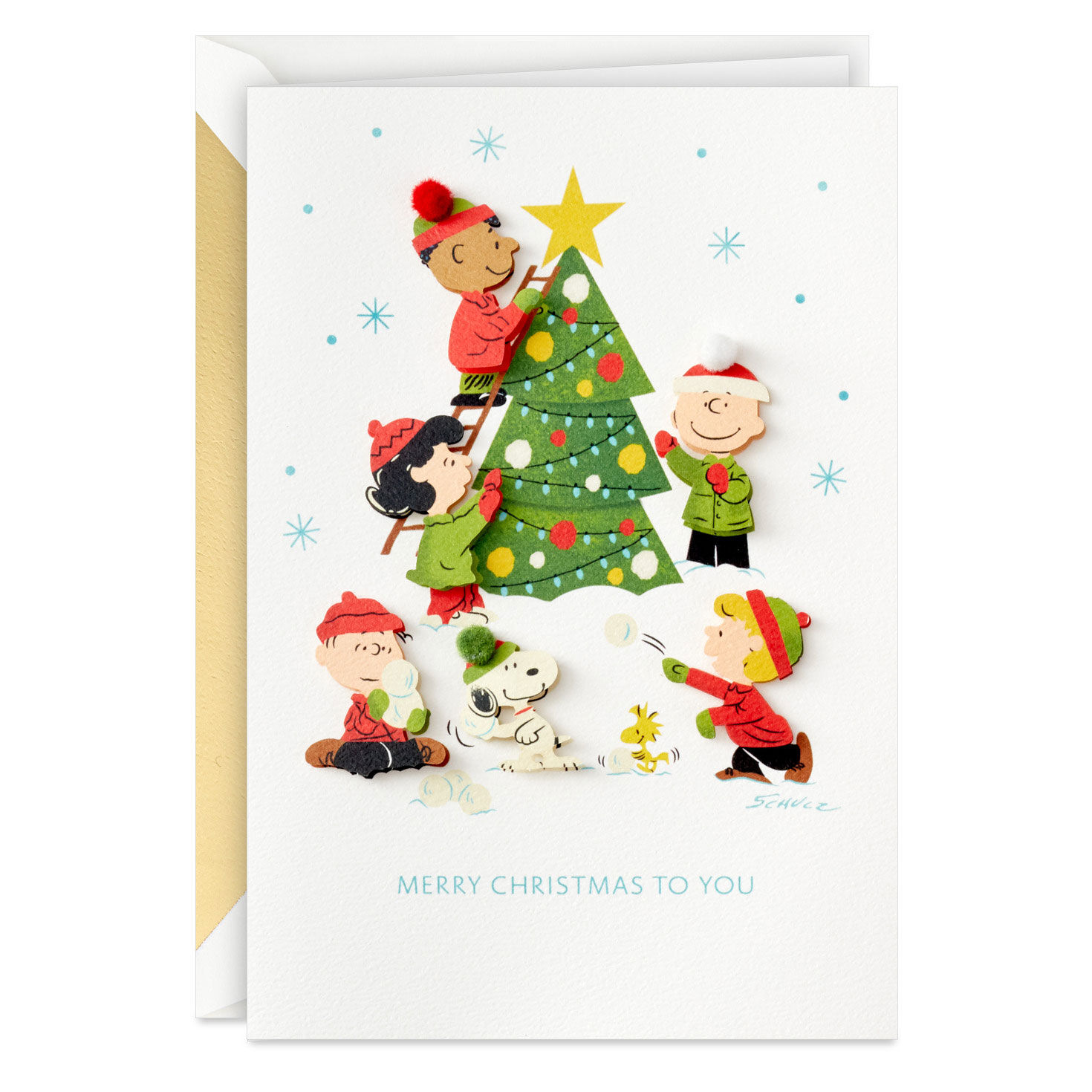 Peanuts&reg; Christmas Tree Decorating Boxed Christmas Cards, Pack of 10, , large image number 2