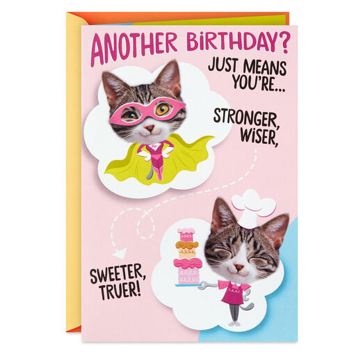Stronger, Wiser, Sweeter Funny Pop-Up Birthday Card, 