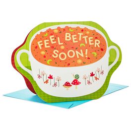 Alphabet Soup Remedy Stand Up Jumbo Get Well Soon Card, 11", Alphabet Soup Remedy Stand Up Jumbo Get Well Soon Card, 11", , large