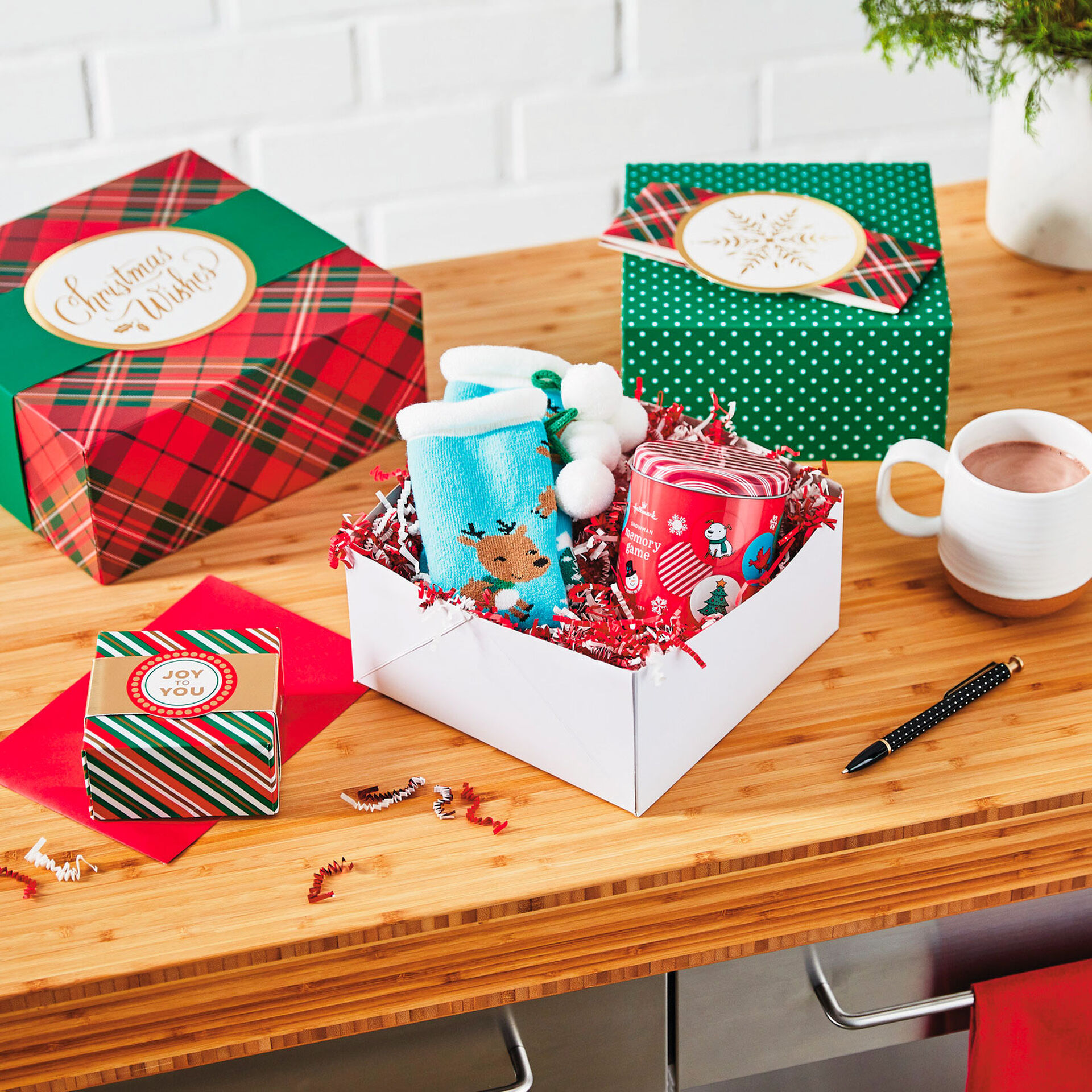 Joy to You 3Pack Christmas Gift Boxes, Assorted Sizes and Designs