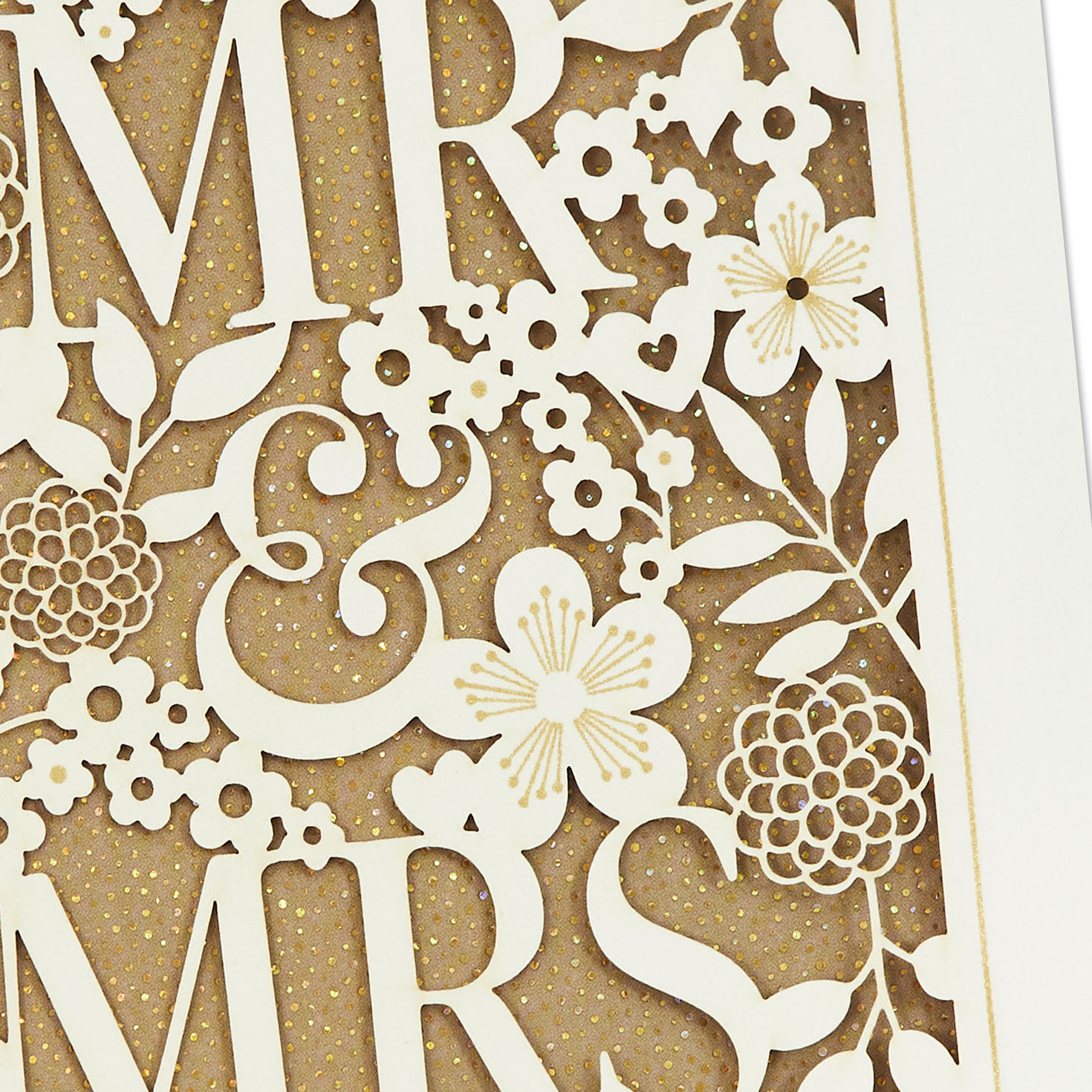 Elegant Lace Mr. and Mrs. Wedding Card, , large image number 4