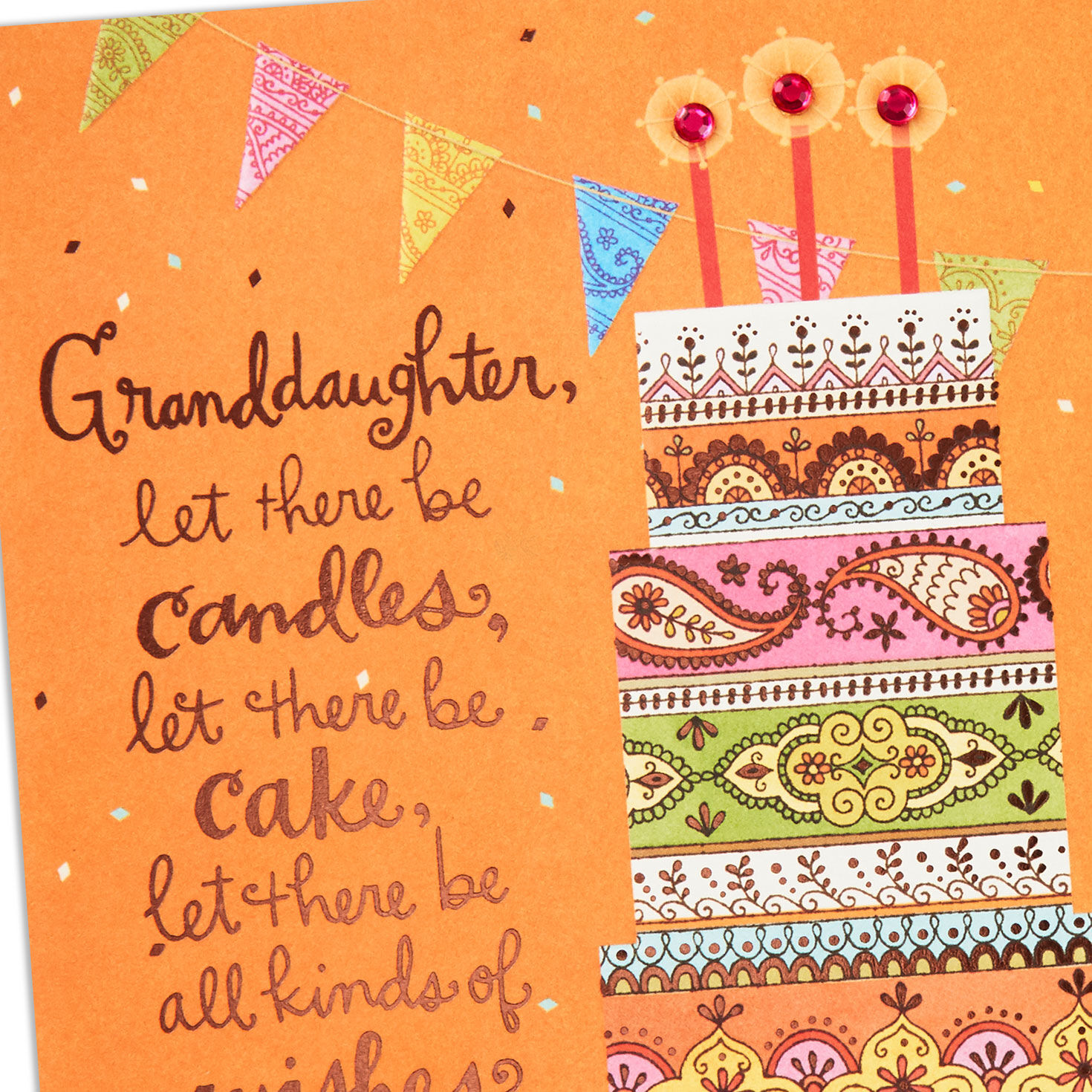 Layered Cake Birthday Card Card Front Detail image number 4
