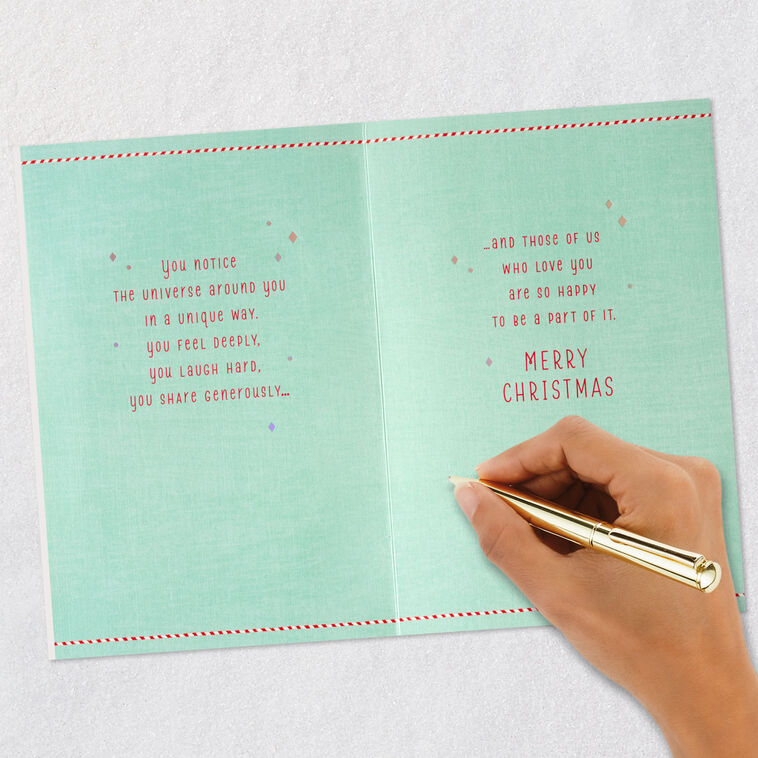 Snow Globe Confetti Shaker Daughter Christmas Card Signing card image number 8