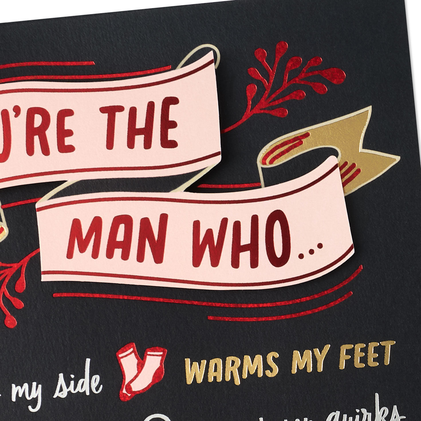 Whimsical Lettering Valentine's Day Card for Him Card Front Detail image number 6