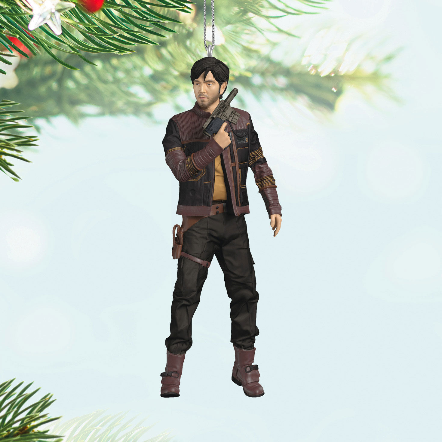 Star Wars Cassian Andor Keepsake Ornament hanging on tree image number 2