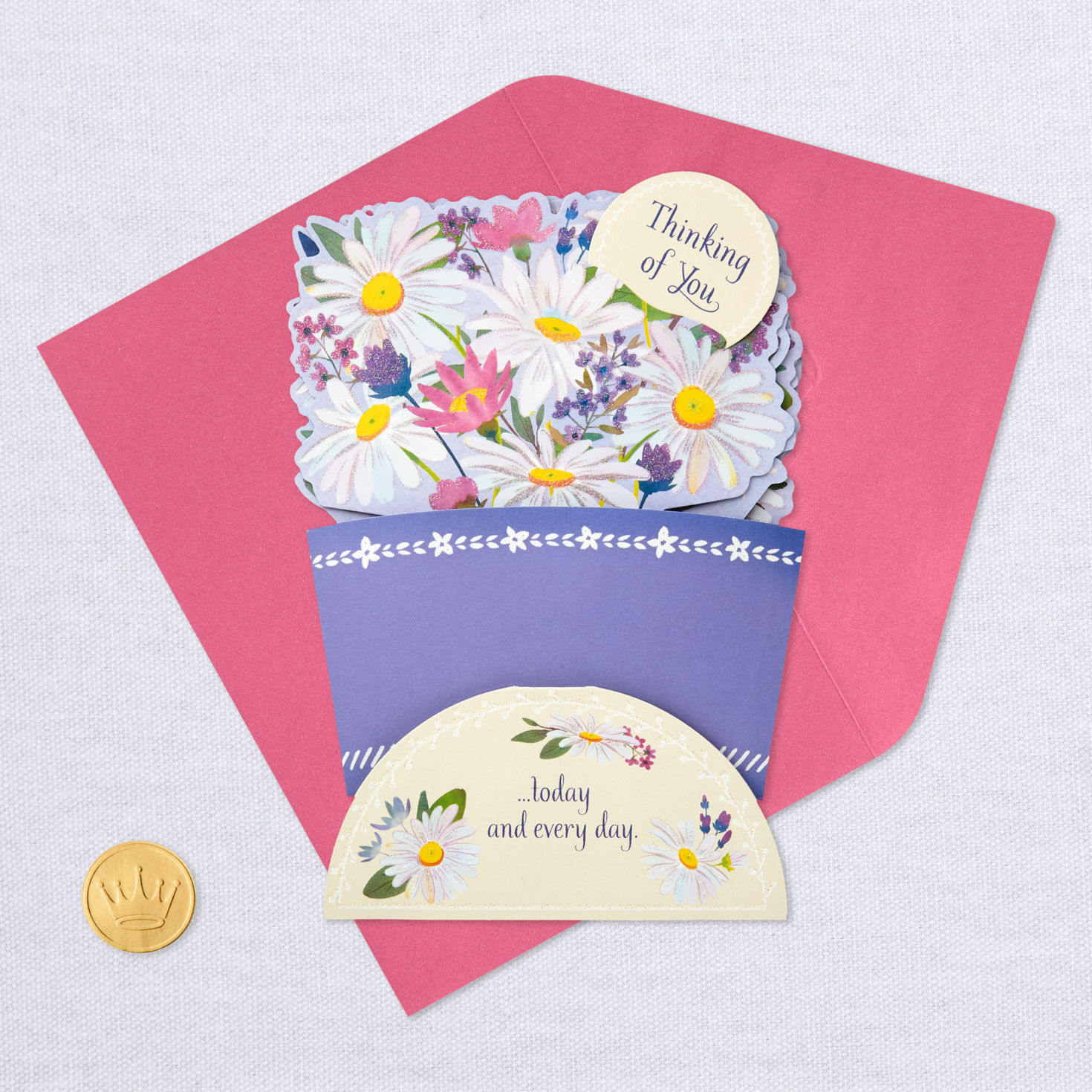 Flower Bouquet 3D Pop-Up Thinking of You Card, , large image number 5