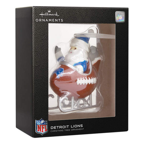 NFL Detroit Lions Santa Football Sled Hallmark Ornament, , large image number 4