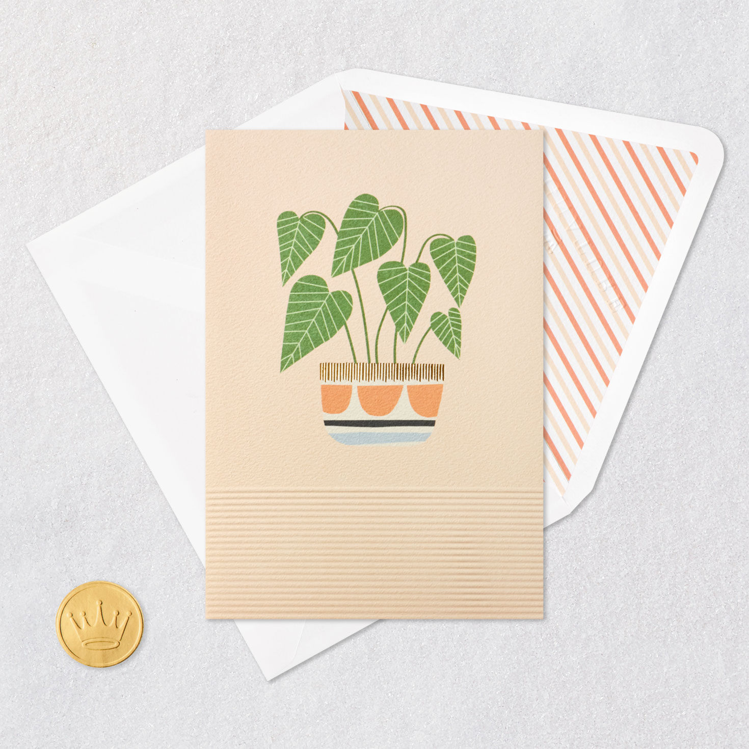 Houseplant on Blush Signature Blank Card  image number 5