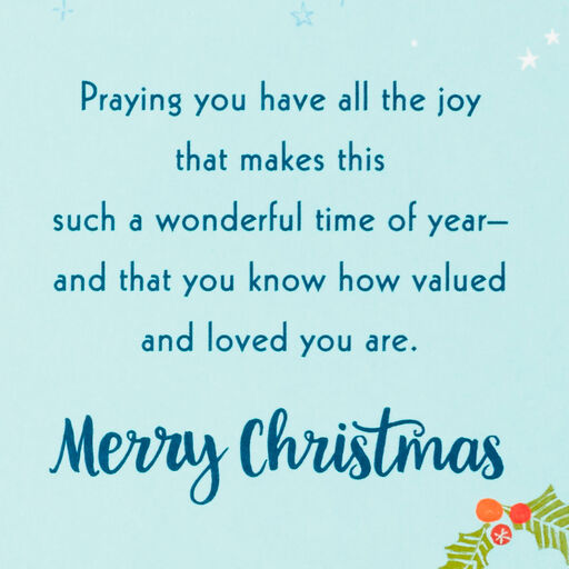 Valued and Loved Religious Christmas Card for Son and Daughter-in-Law, 