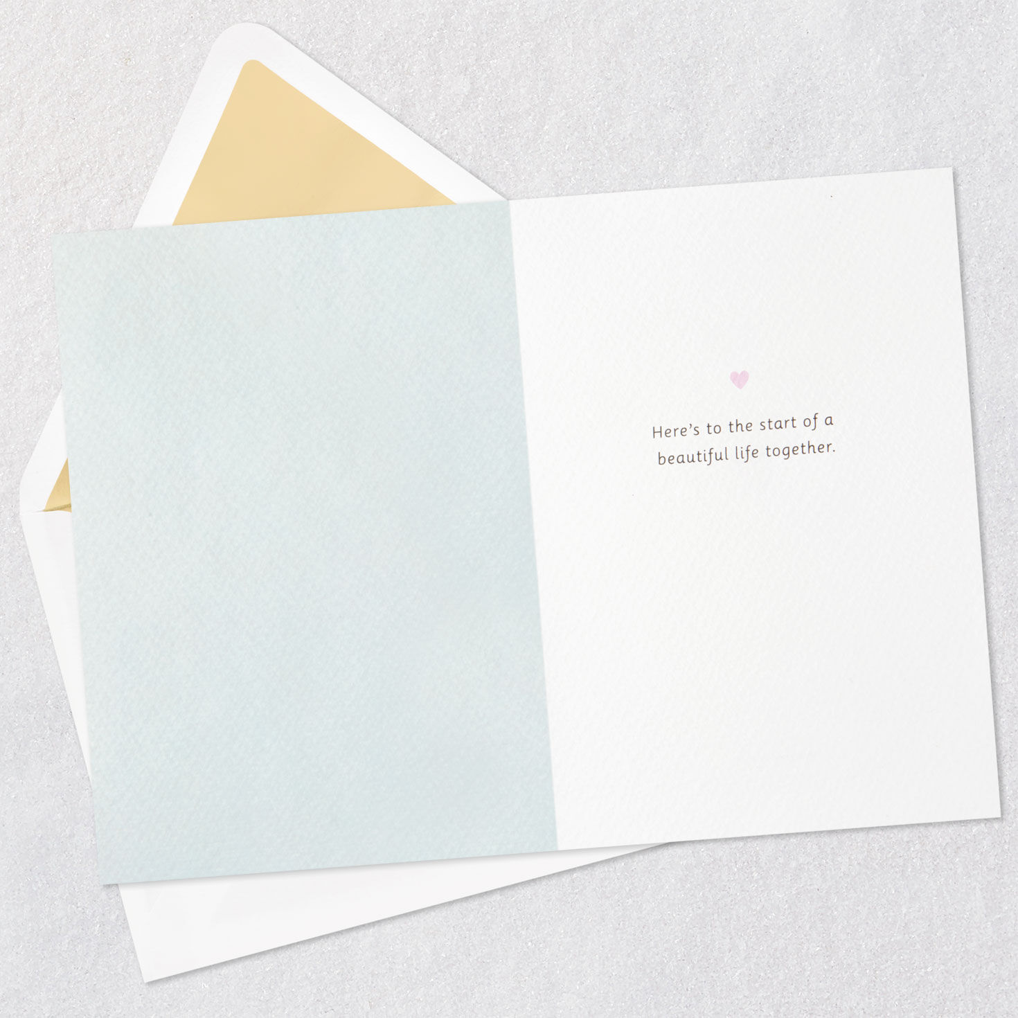 Blue and White Letters Quilled Paper Wedding Card Open card with envelope image number 3