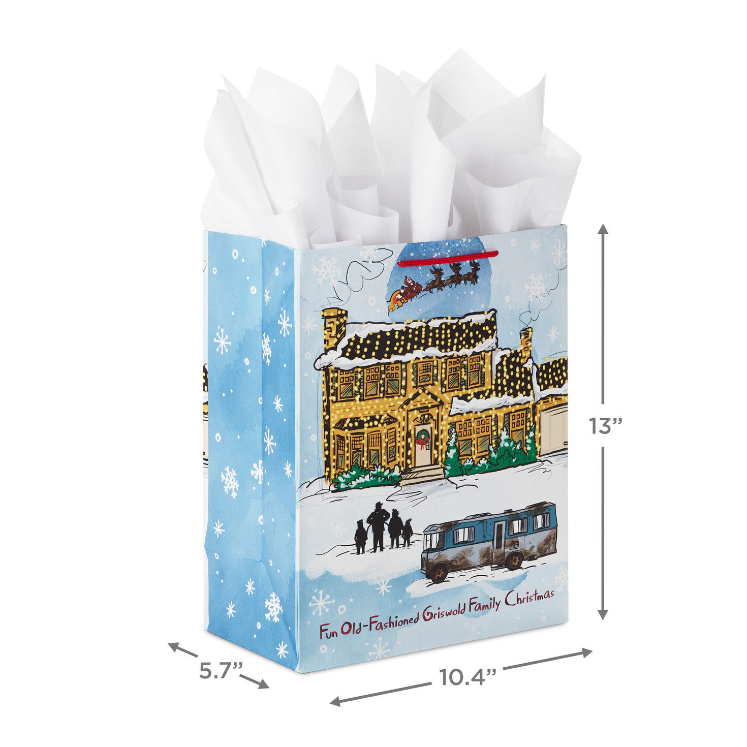13" National Lampoon's Christmas Vacation™ House With Lights Large Gift Bag With Tissue Paper for only USD 7.99 | Hallmark