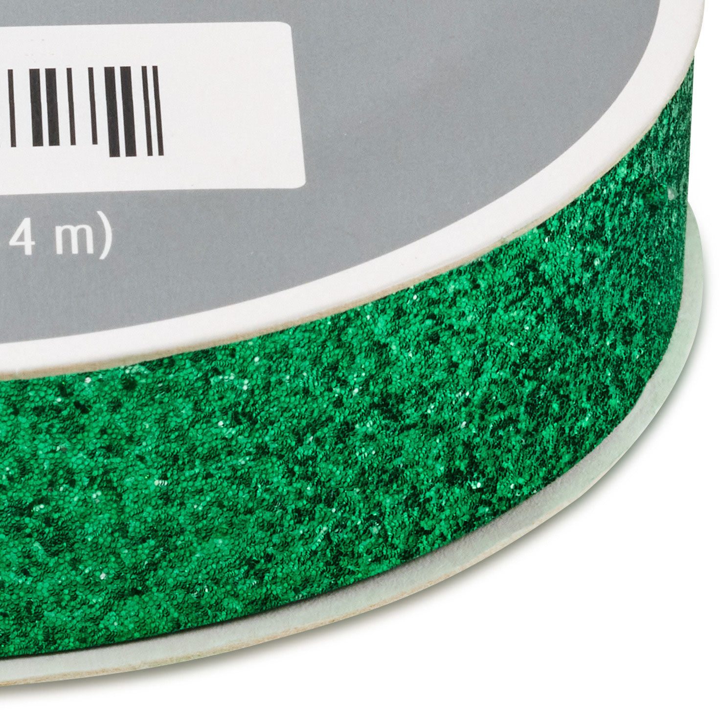 Sparkly Green Holiday Christmas Ribbon upclose view image number 3