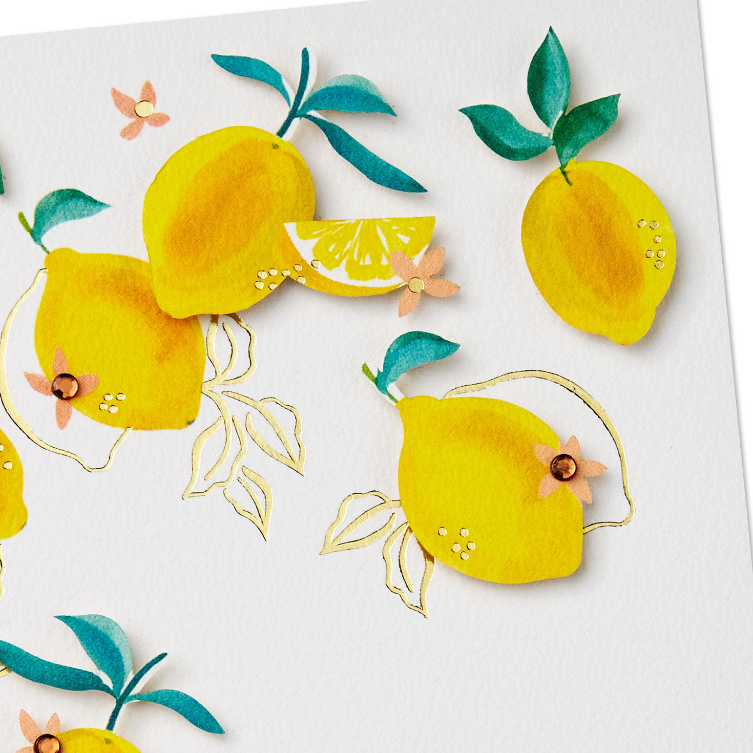 Painted Lemons Birthday Card Card Front Detail image number 4