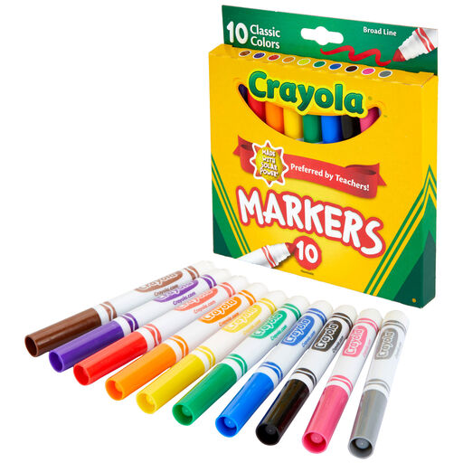 Crayola® Classic Colors Broad Line Markers, 10-Count, 