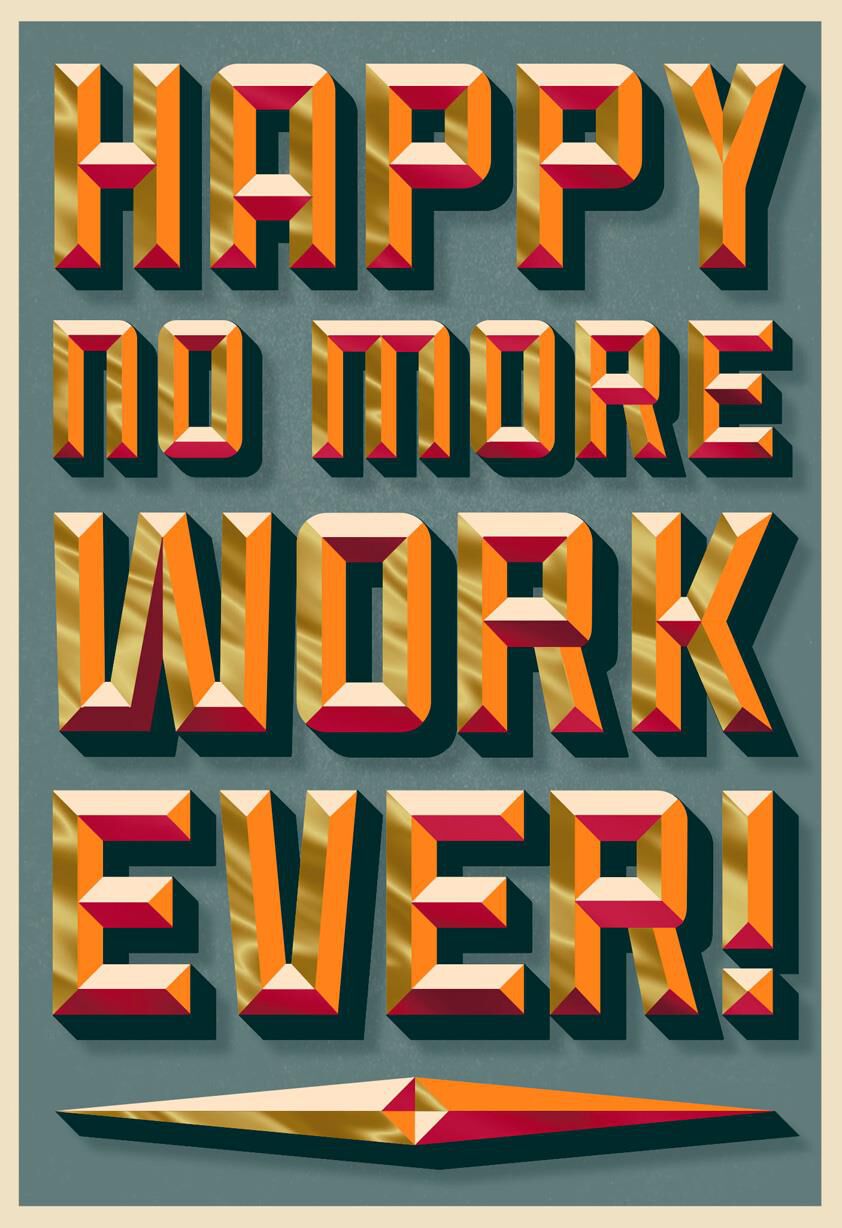 Good-Bye 9-5 Routine Funny Retirement Card