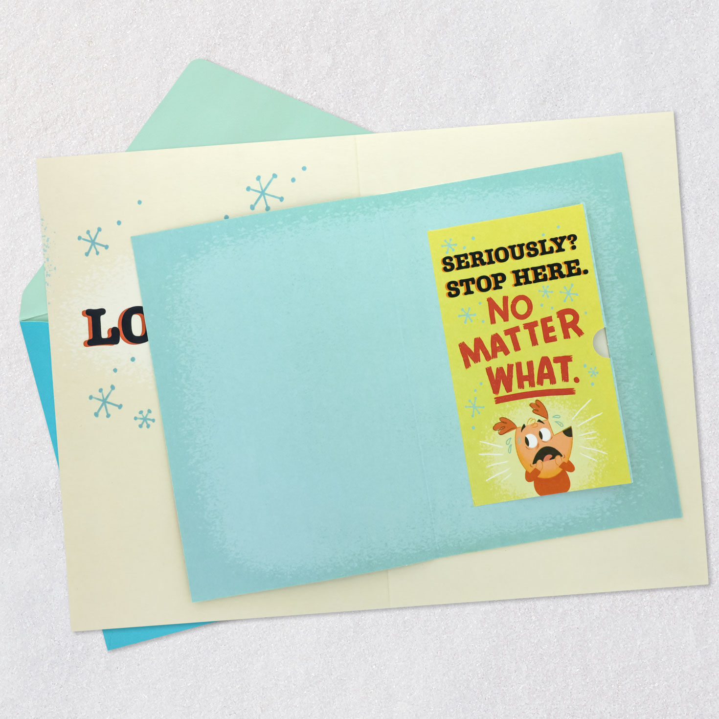 Spokesdog Funny Birthday Card in a Card for Son Open card with envelope image number 5