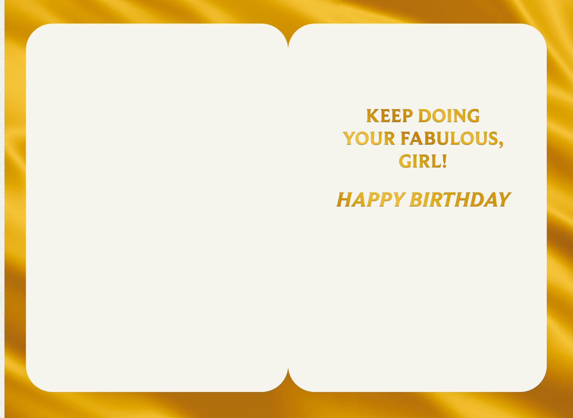 Keep Doing Your Fabulous Funny Birthday Card for Her