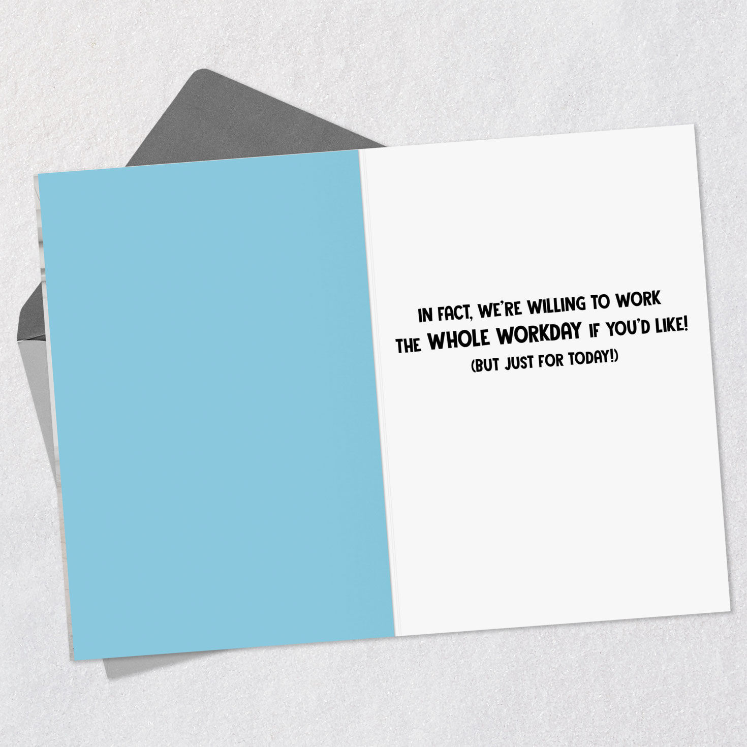 Exercise Animals Funny Boss's Day Card Open card with envelope image number 3