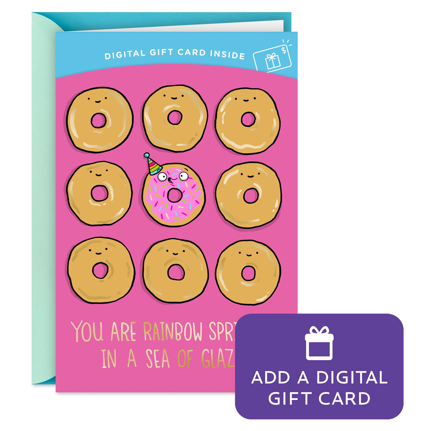 Rainbow Sprinkles Donut Gift Card Greeting Funny Birthday Card for only USD 4.99 | Hallmark