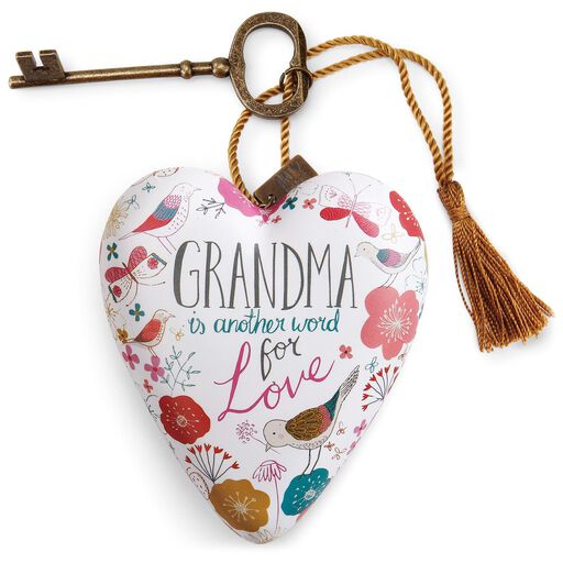 Grandma Art Heart Sculpture, 4", 