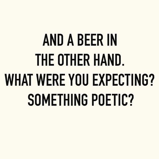 Beer in Hand Funny Father's Day Card, 