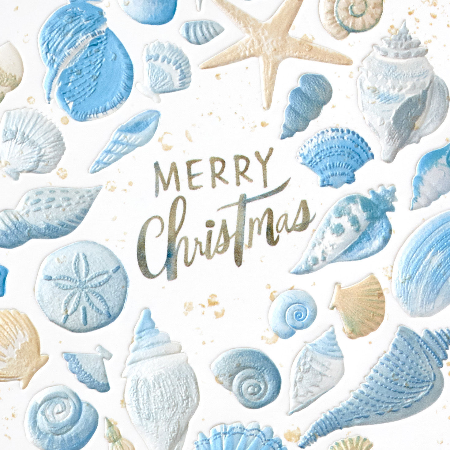 Seashell Wreath Boxed Christmas Cards, Pack of 16, , large image number 5