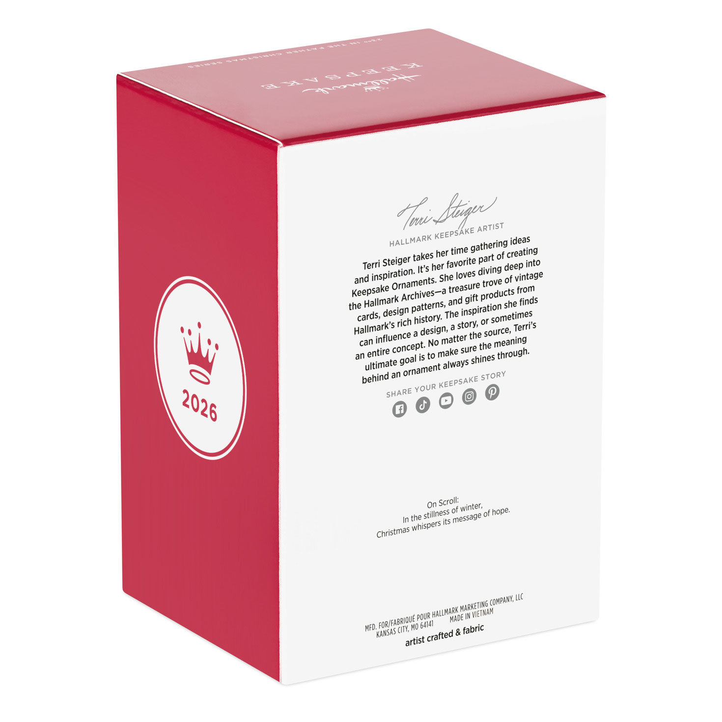 Father Christmas in Blue Keepsake Ornament Package Back image number 8