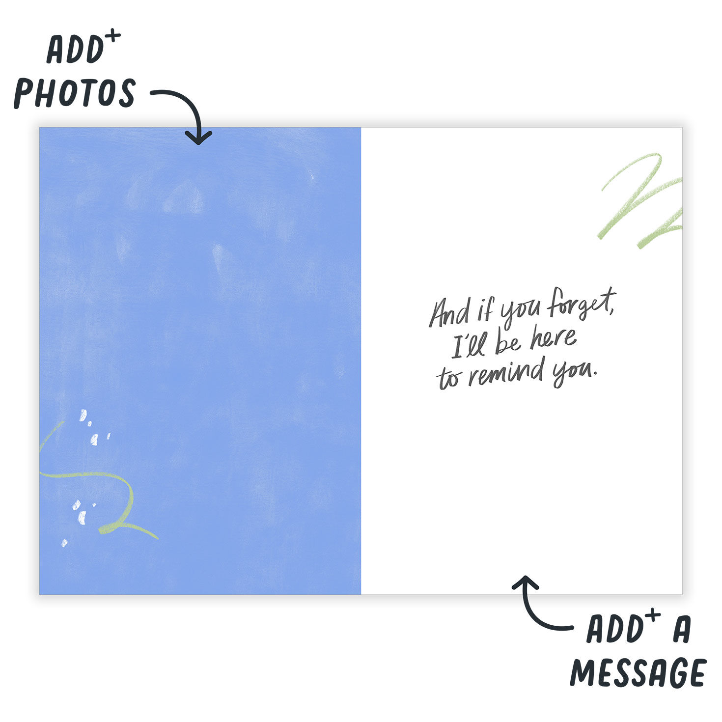 Squiggles on Green Personalized Encouragement Card  image number 3