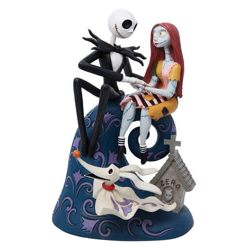 Jim Shore The Nightmare Before Christmas Jack and Sally on Hill Figurine, 8", 