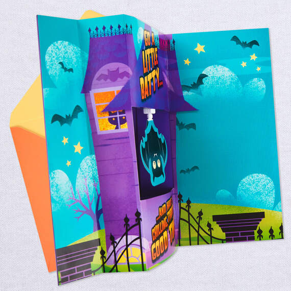 Go Batty Musical Pop-Up Halloween Card With Motion, , large image number 4
