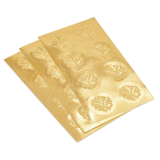 Gold Holly Seals, Pack of 24, 