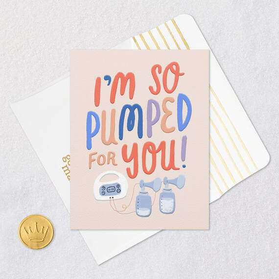 So Pumped for You New Baby Congratulations Card, , large image number 5
