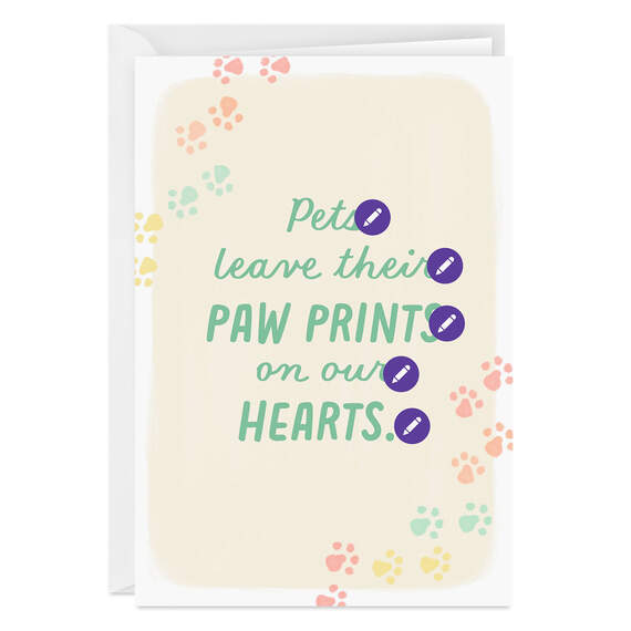 Beloved Paw Prints Folded Pet Sympathy Photo Card, , large image number 6