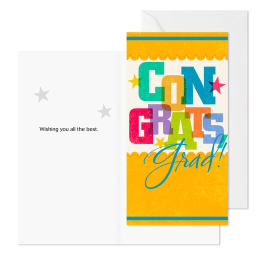 Congrats and You Did It Assorted Money Holder Graduation Cards, Pack of 6, 