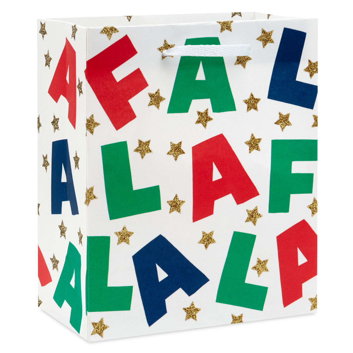 6.5" Fa La La Lettering Small Christmas Gift Bag