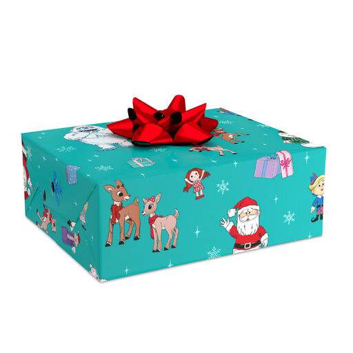 Rudolph the Red-Nosed Reindeer® Blue Christmas Wrapping Paper, 30 sq. ft., 