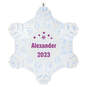 Magic Sparkling Snowflake Block Text Personalized Ornament With Light, , large image number 1