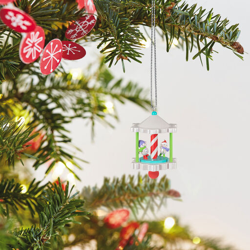 Mini Spinning Snowmen Ornament, 1.18", 